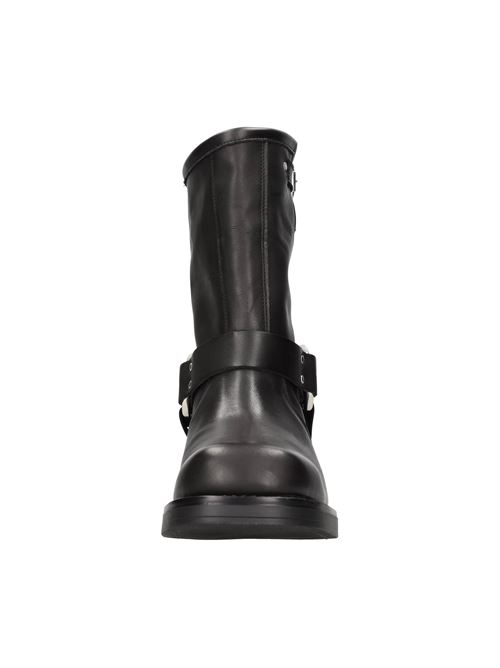 Leather biker boots DANIELE TORTORA | 15 VIT.NERO